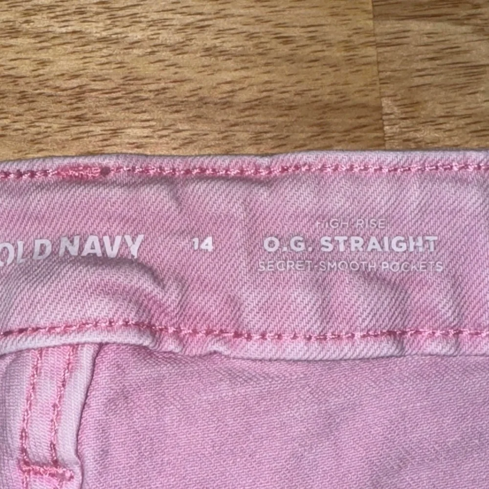 Old Navy Pink Distressed Jean Shorts Relaxed Fit